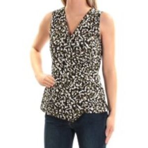 MICHAEL KORS Camouflage Sleeveless V Neck Top